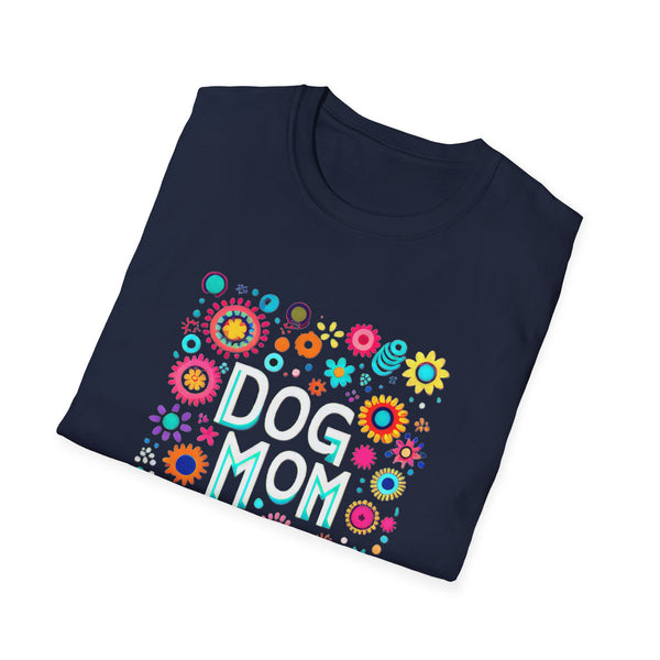 Colorful Dog Mom T-Shirt